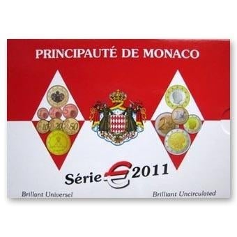 BU set Monaco 2011 - 1 cent t/m 2 euro + 2 euro CC - Blister, Postzegels en Munten, Munten | Europa | Euromunten, Verzenden, Monaco