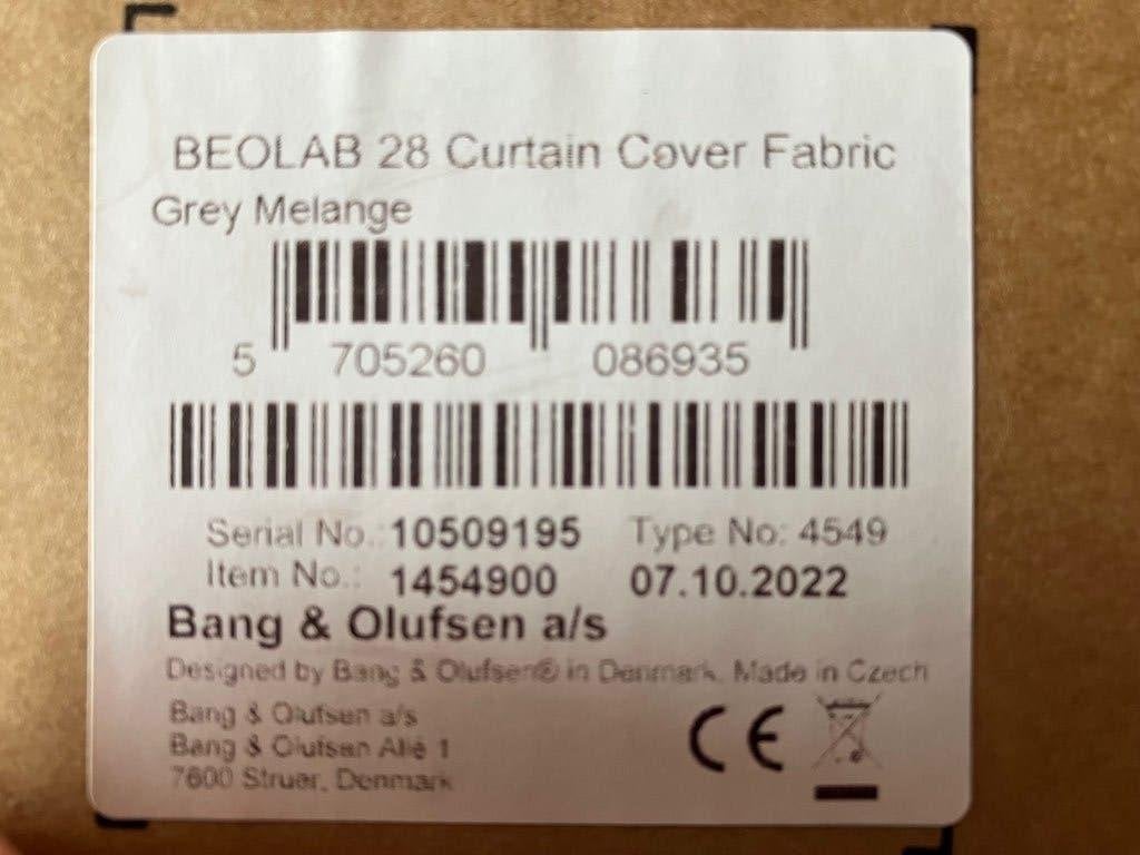 Bang & Olufsen BeoLab 28 cover Grey Melange 1 set, 150 watt of meer, Vloerstaande luidspreker, Verzenden, Nieuw