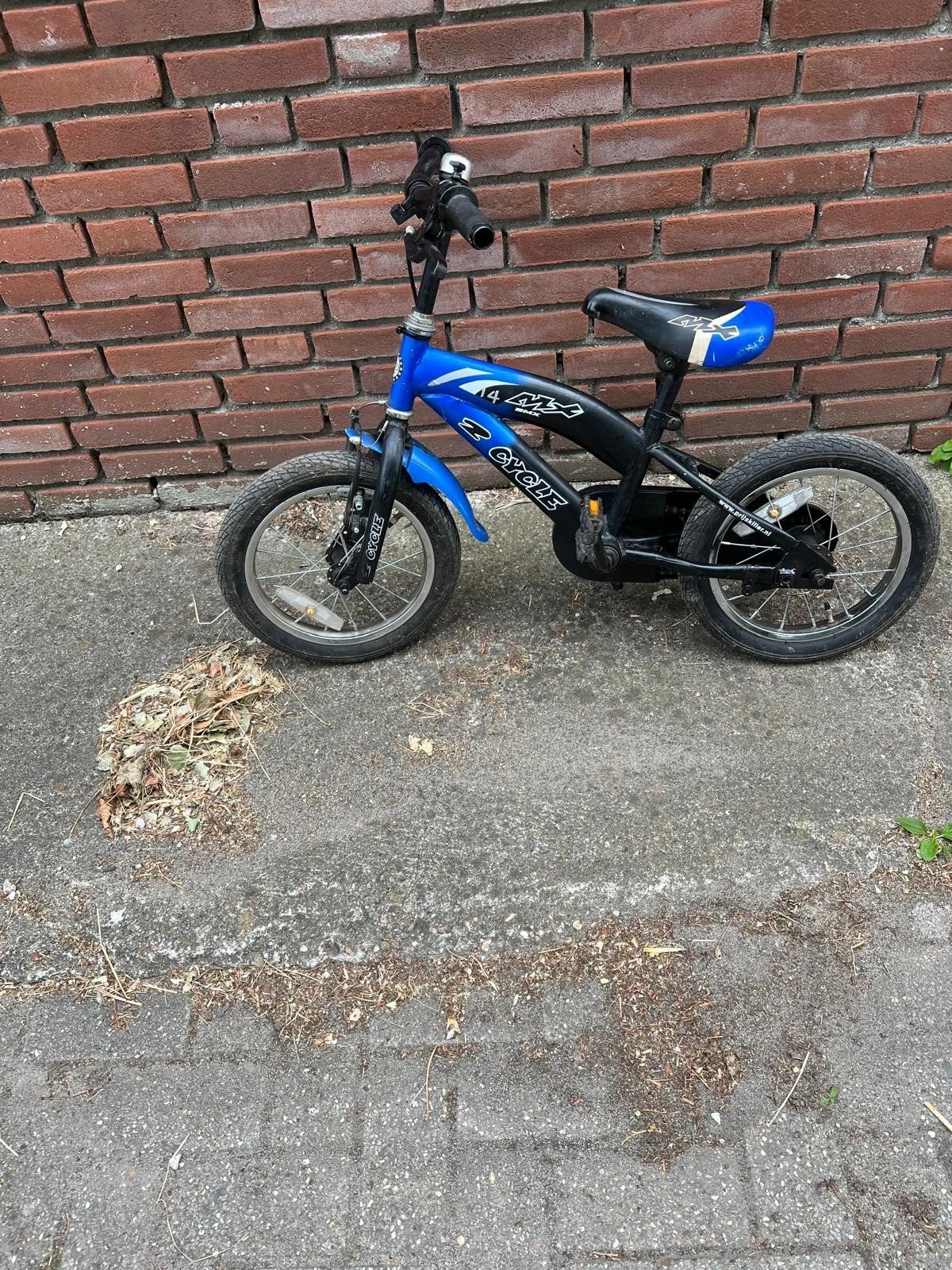 Zwart blauw kinder loop fietsje, Ophalen of Verzenden, Gebruikt, Minder dan 16 inch