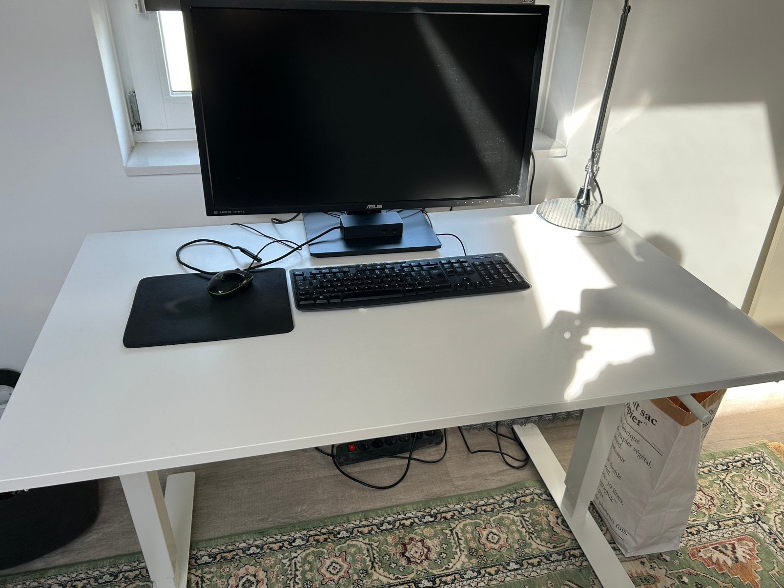 Trotten bureau blad wit 120 x 70 cm, Computers en Software, Ophalen, Zo goed als nieuw