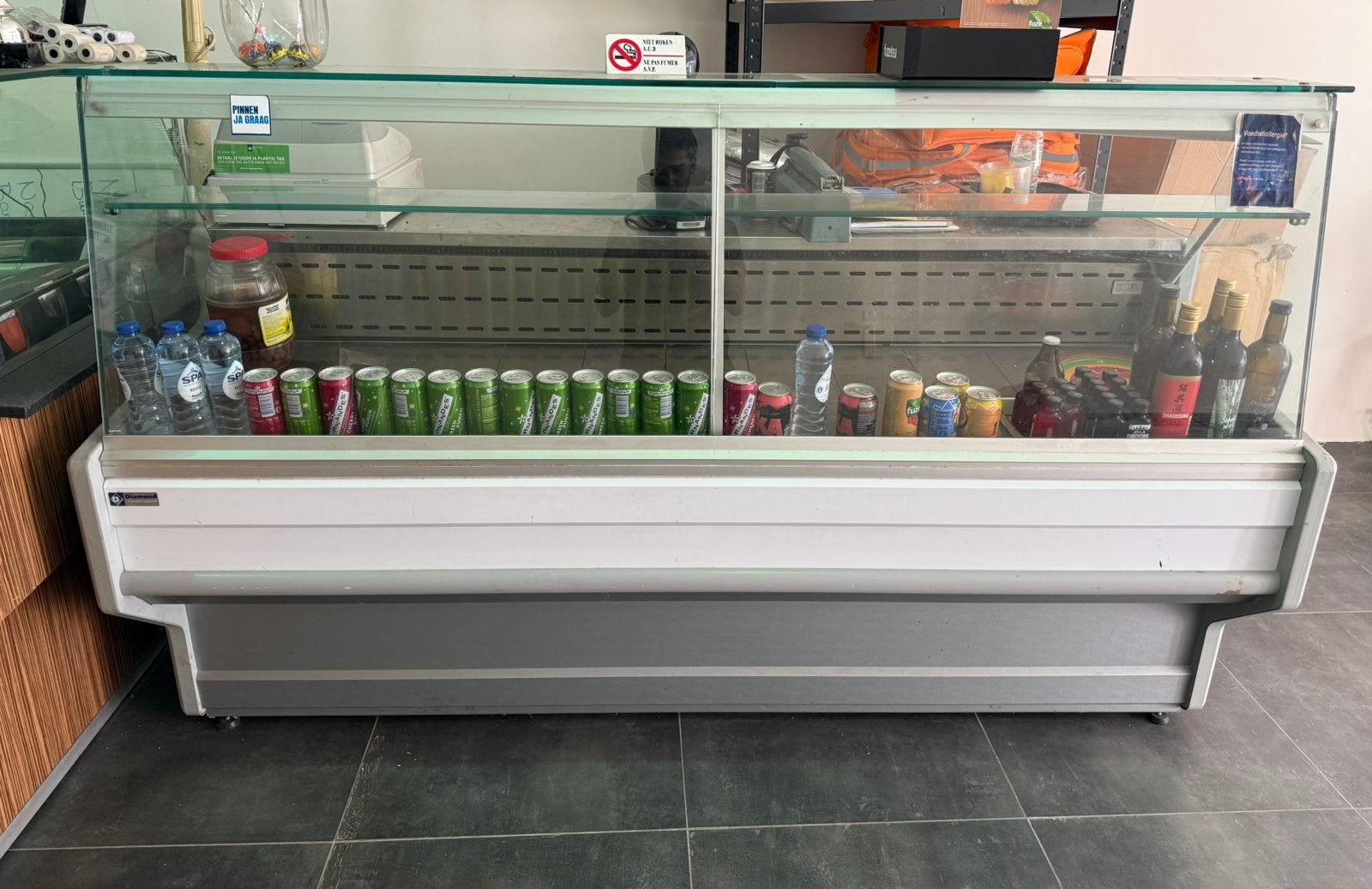 Vitrinekast met koeling voor restaurant / horeca – Diamond, Zonder vriesvak, 200 liter of meer, 60 cm of meer, 160 cm of meer