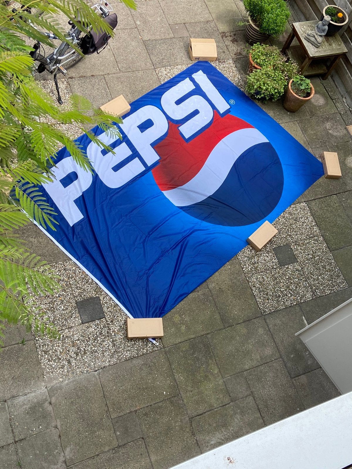 Pepsi Cola Vlag 2.90 X 2.00 Mtr., Ophalen of Verzenden, Zo goed als nieuw