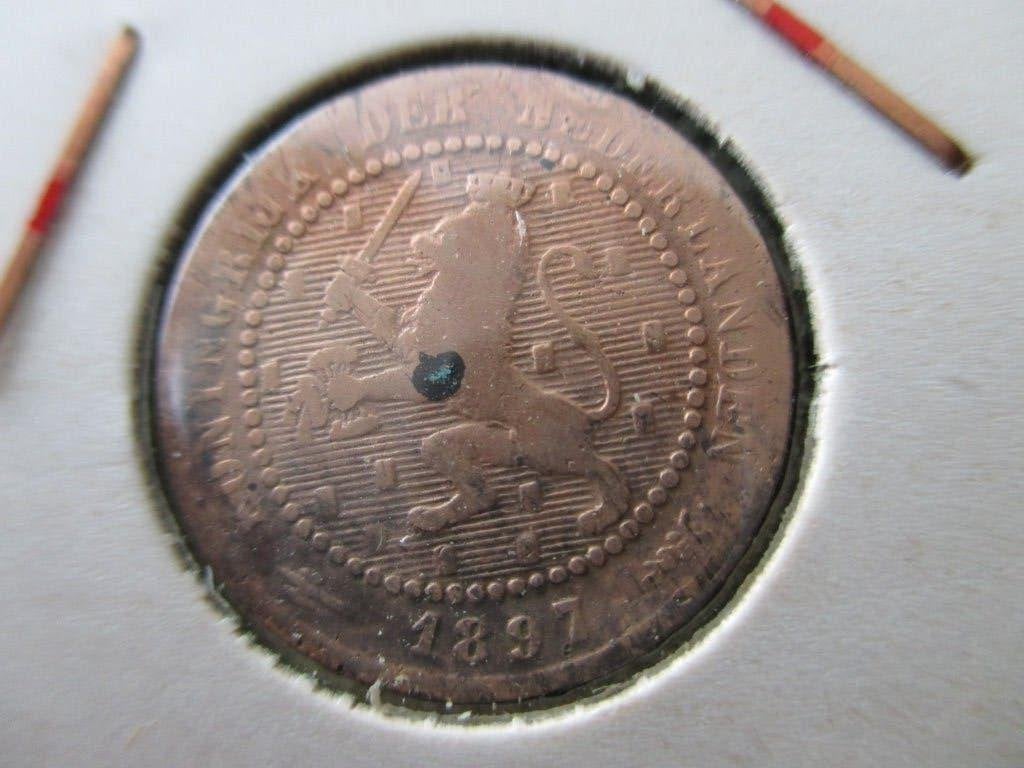 Cent 1897, Ophalen of Verzenden, Koningin Wilhelmina, 1 cent, Losse munt
