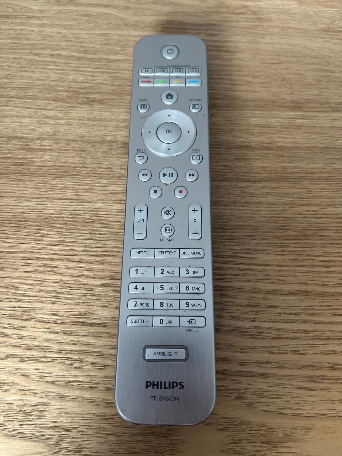 Philips afstandsbediening voor televisie met Ambilight, Tv, Ophalen of Verzenden, Zo goed als nieuw, Origineel