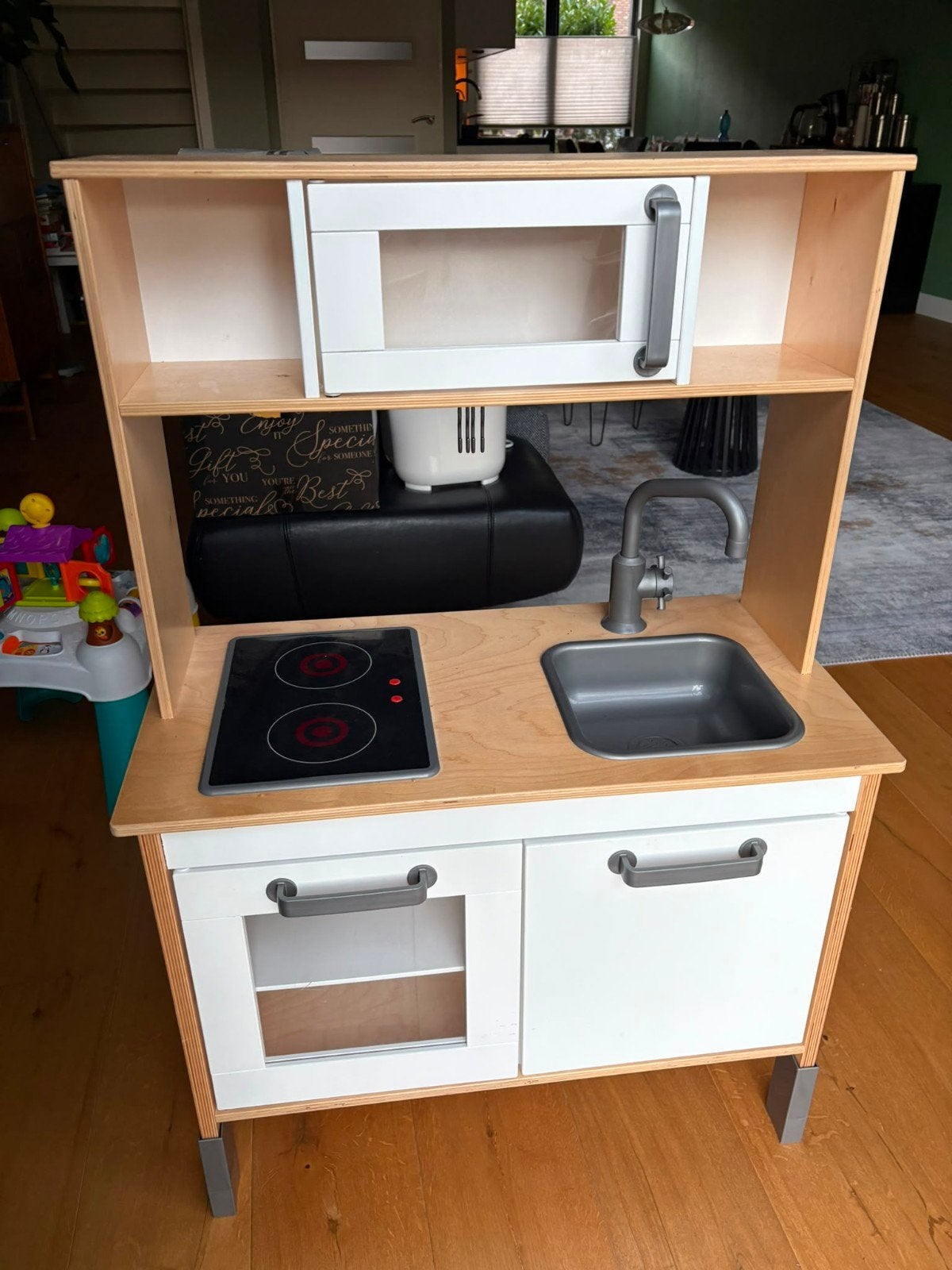 Houten Ikea speelkeuken met magnetron en kookplaat, Ophalen