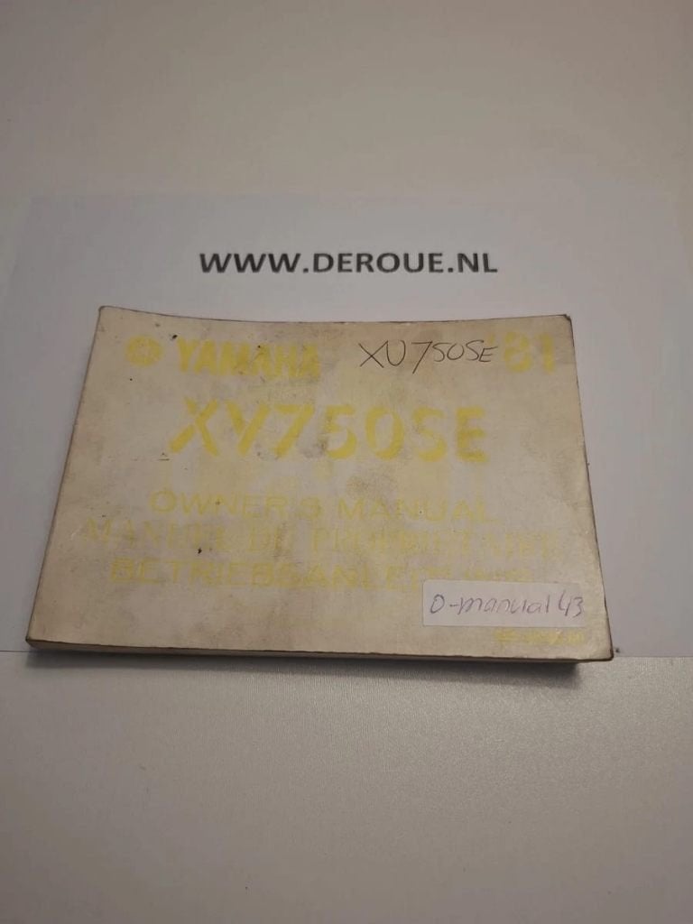 43 0WNERS MANUAL YAMAHA XV 750SE 1981 USED, Ophalen of Verzenden, Yamaha