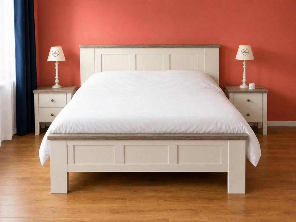 Complete slaapkamer set: bed 160x200 + 2 nachtkastjes, Ophalen, Tweepersoons, Zo goed als nieuw, 160 cm