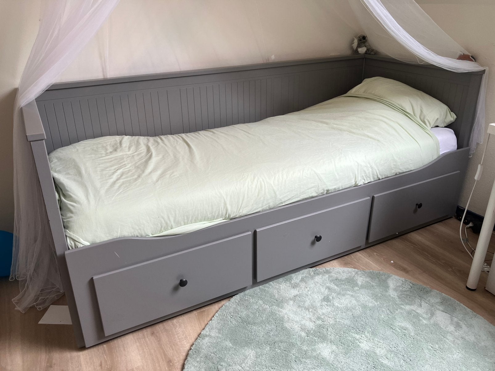 Ikea hemnes bedbank, Ophalen, Wit, Tweepersoons, Zo goed als nieuw