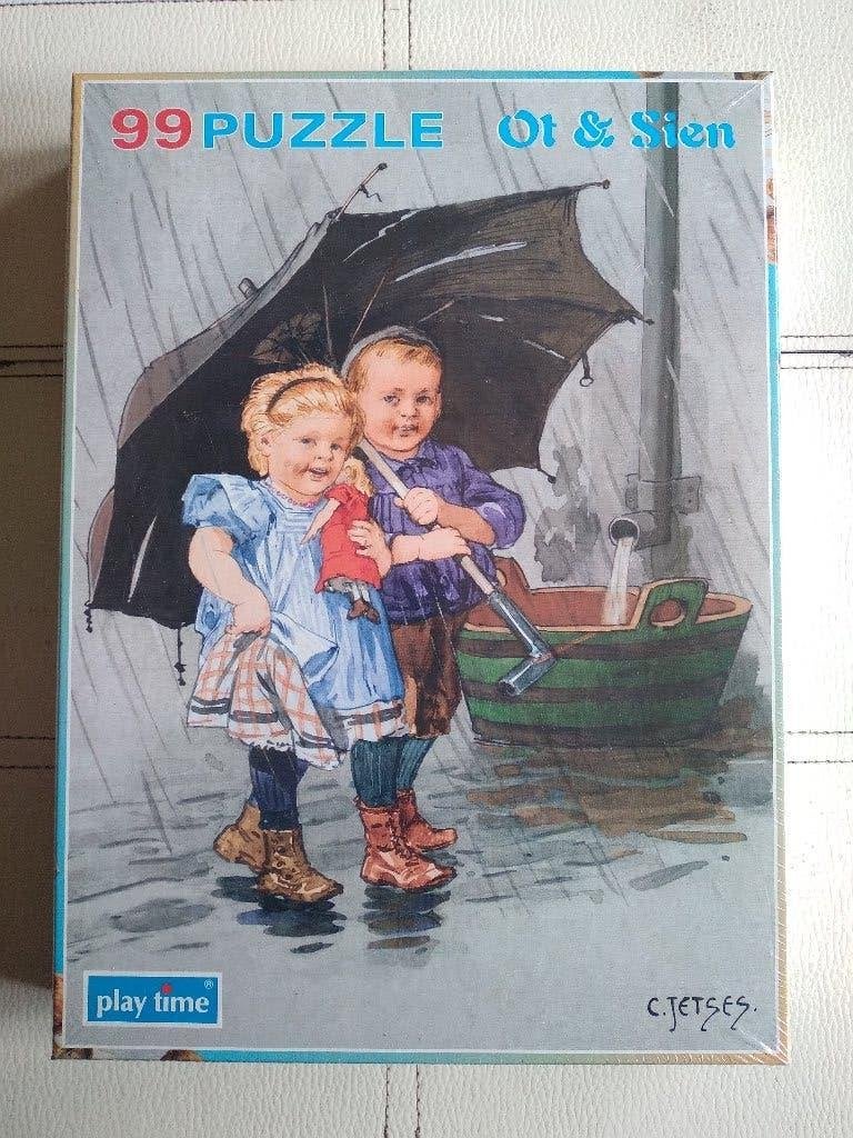 NIEUW-Legpuzzel "Ot & Sien onder moeders paraplu" 99 stukjes, Ophalen of Verzenden, Minder dan 500 stukjes, Nieuw, Legpuzzel