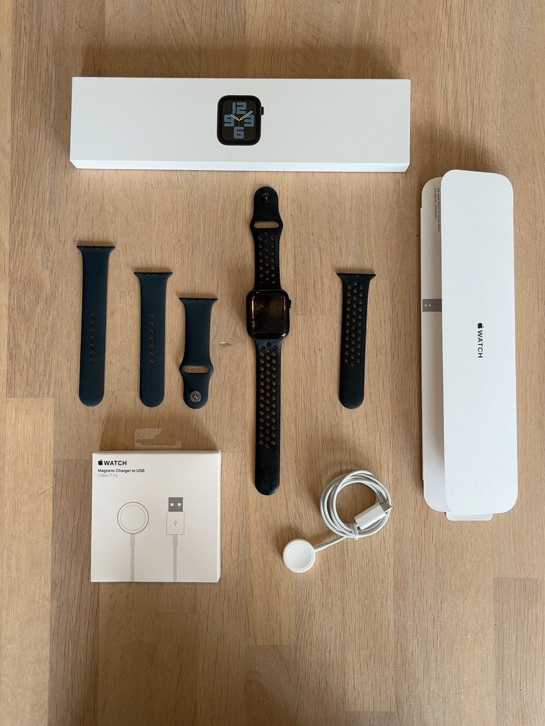 Apple Watch SE 2 44mm Cell 89% accu doos+extra bandjes/lader, Hartslag, Zwart, IOS, Ophalen of Verzenden