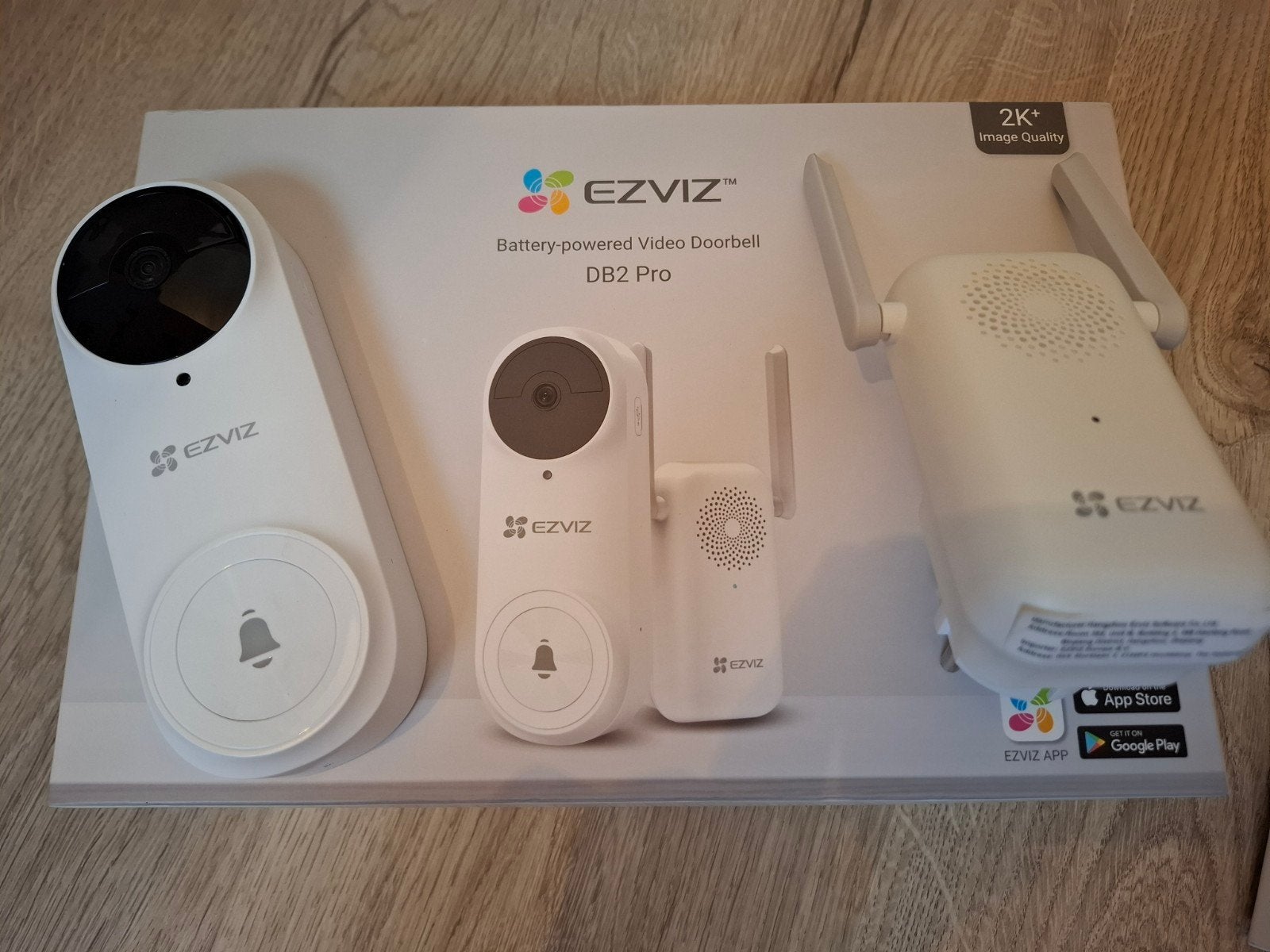 Ezviz DB2 Pro Videodeurbel met Gong en Accessoires, Huis en Inrichting, Deurbellen, Ophalen, Ingebouwde camera, Zo goed als nieuw