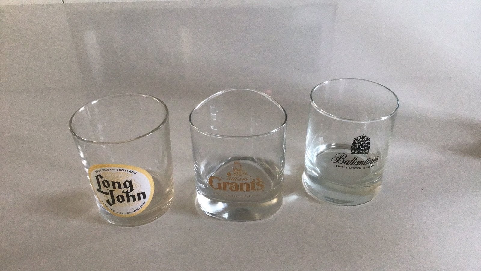 3 vintage whiskey glazen, Ophalen of Verzenden, Zo goed als nieuw, Overige typen