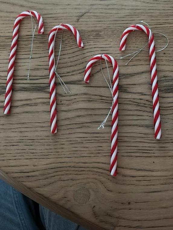 Zuurstok Kersthangers (4 stuks), Diversen, Kerst, Ophalen of Verzenden, Zo goed als nieuw