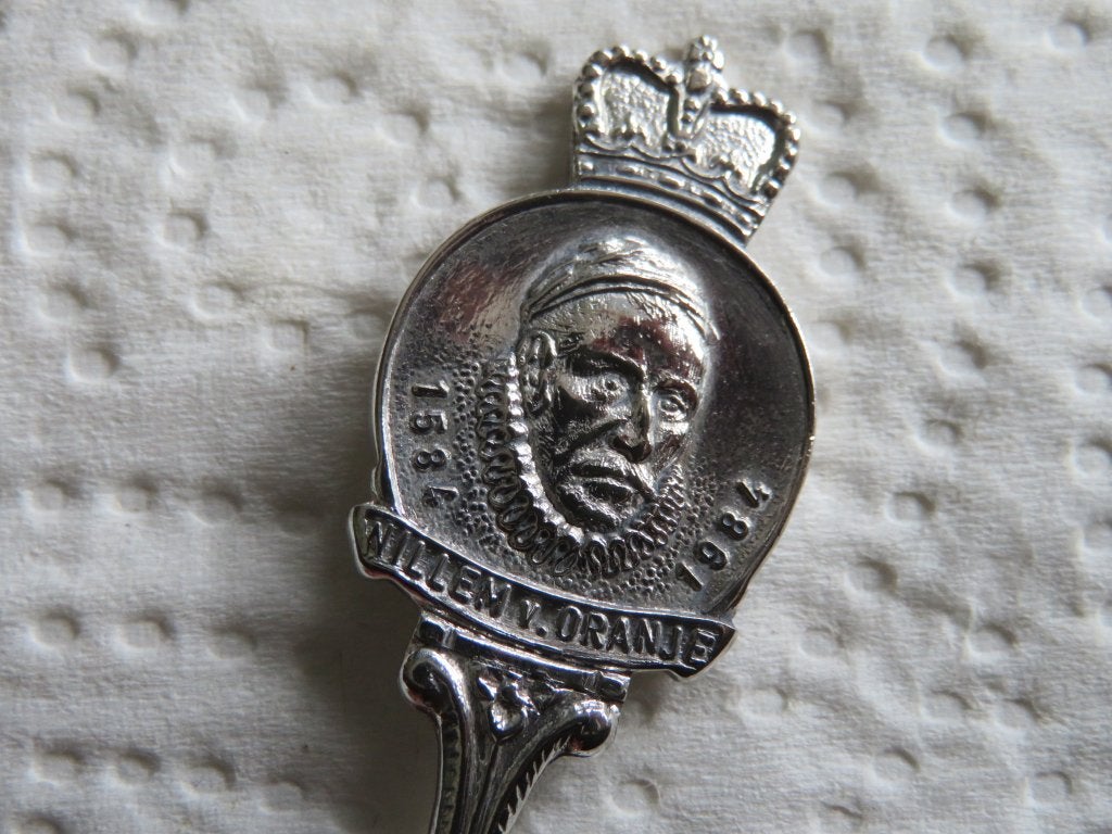 Lepeltje Willem van Oranje 1584-1984, Vaders des Vaderlands, Verzenden, Nieuw, Overige materialen, Bestek