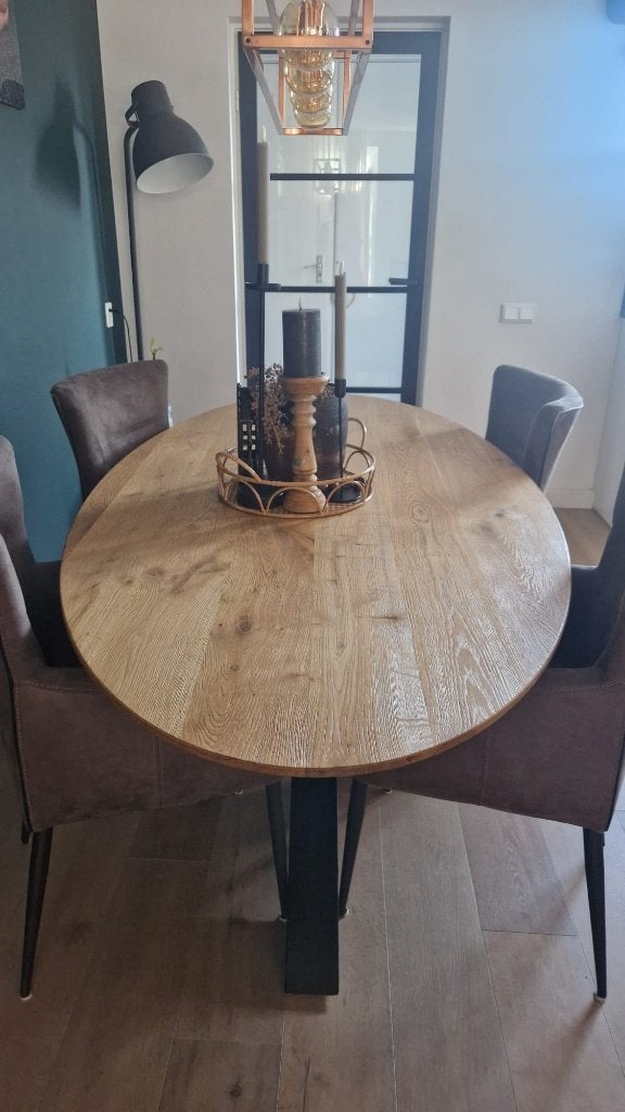 Prachtige Eiken Eettafel Ovaal,200x100Zgan Stoelen optioneel, Huis en Inrichting, Ophalen, 100 tot 150 cm, Eikenhout, 200 cm of meer