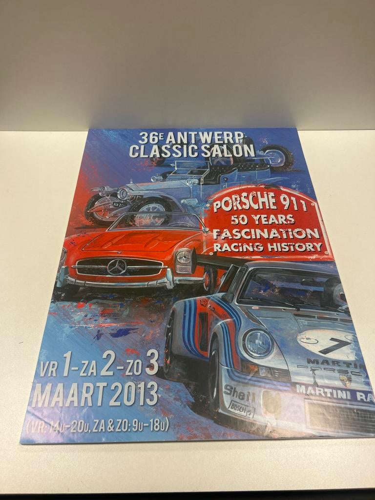 36e Antwerp Classic Salon 2013 Porsche 911 Poster, Verzamelen, Ophalen, Zo goed als nieuw, A1 t/m A3
