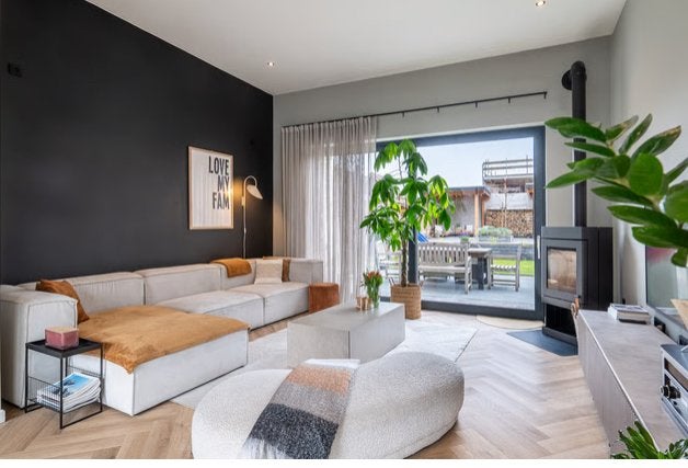 Prachtige hoekbank Igor van Nous living - 3,65m, Ophalen, Zo goed als nieuw, Stof