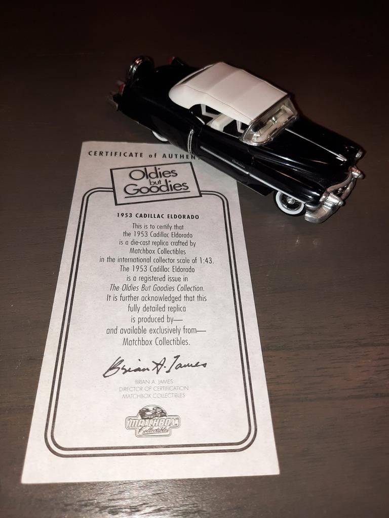 Matchbox 1953 Cadillac Eldorado Die-cast Model, Hobby en Vrije tijd, Modelauto's | 1:43, Ophalen of Verzenden