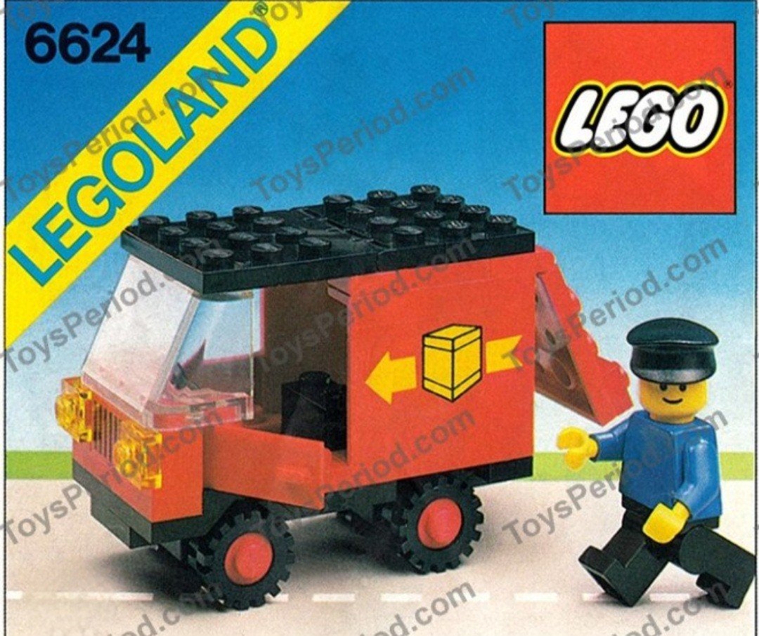 LEGO Legoland 6624 Postwagen met Postbode, Ophalen of Verzenden, Gebruikt