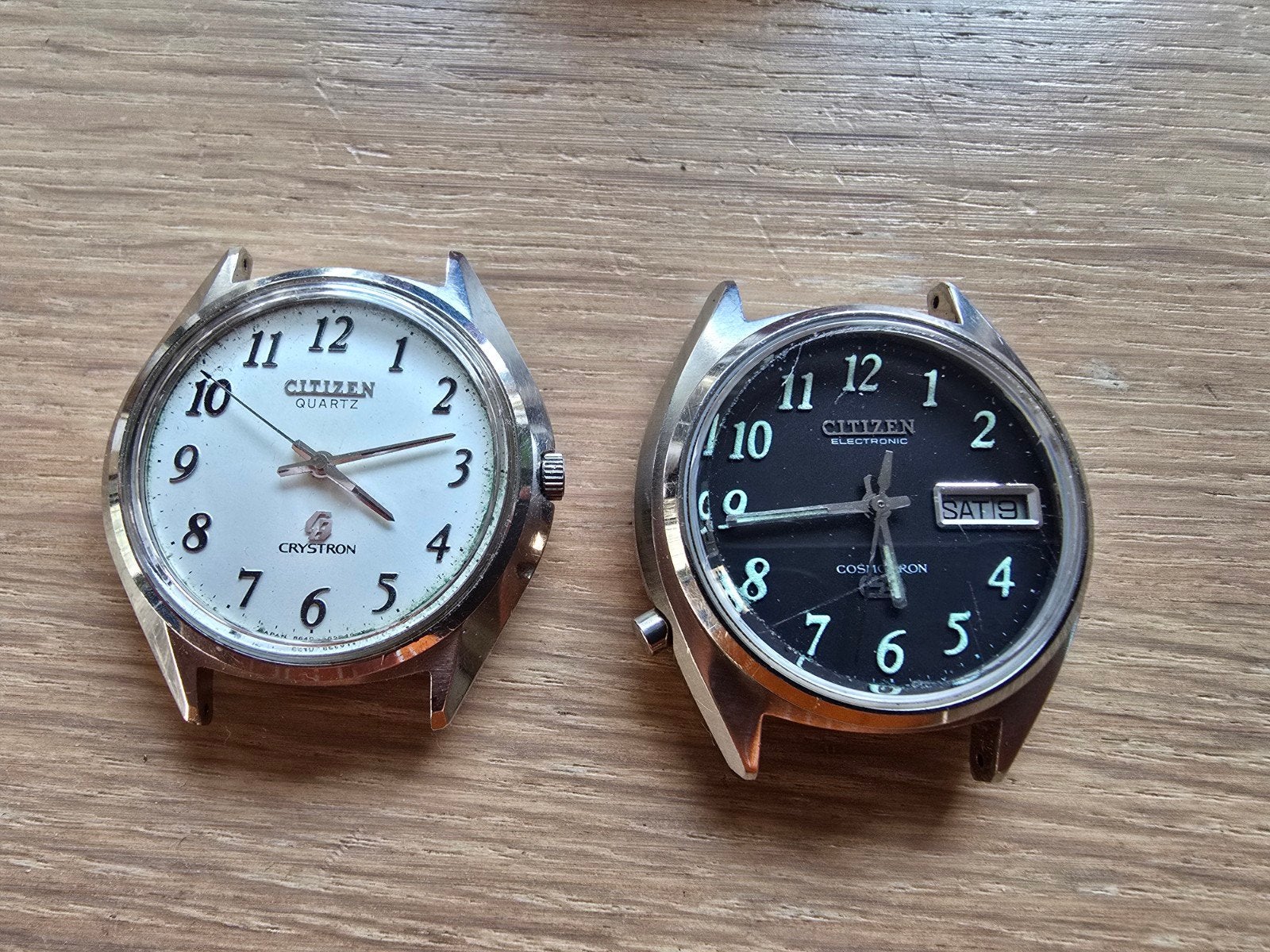 Citizen Cosmotron en Crystron vintage., Antiek en Kunst, Antiek | Klokken, Ophalen of Verzenden