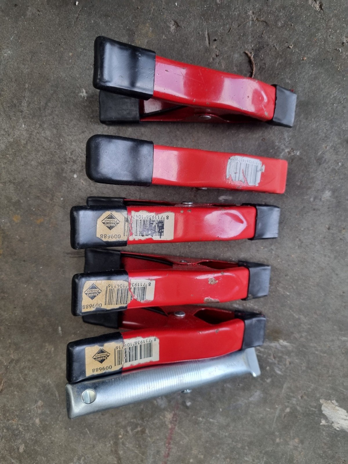 klemmen voor marktkraam., Ophalen, IJzer