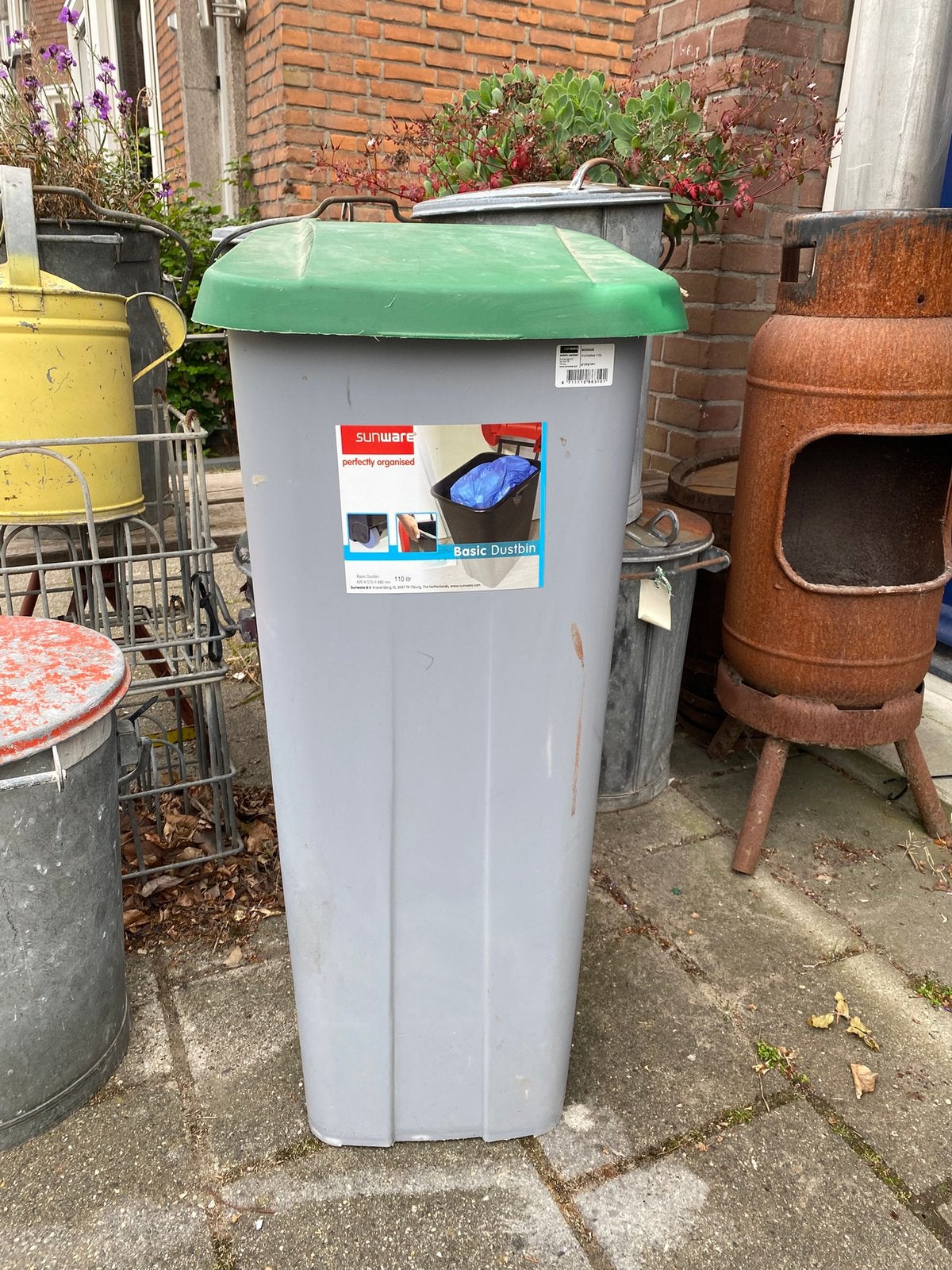 Kunststof rolcontainer 110 liter, Ophalen, Kunststof, Zo goed als nieuw, Minder dan 10 liter