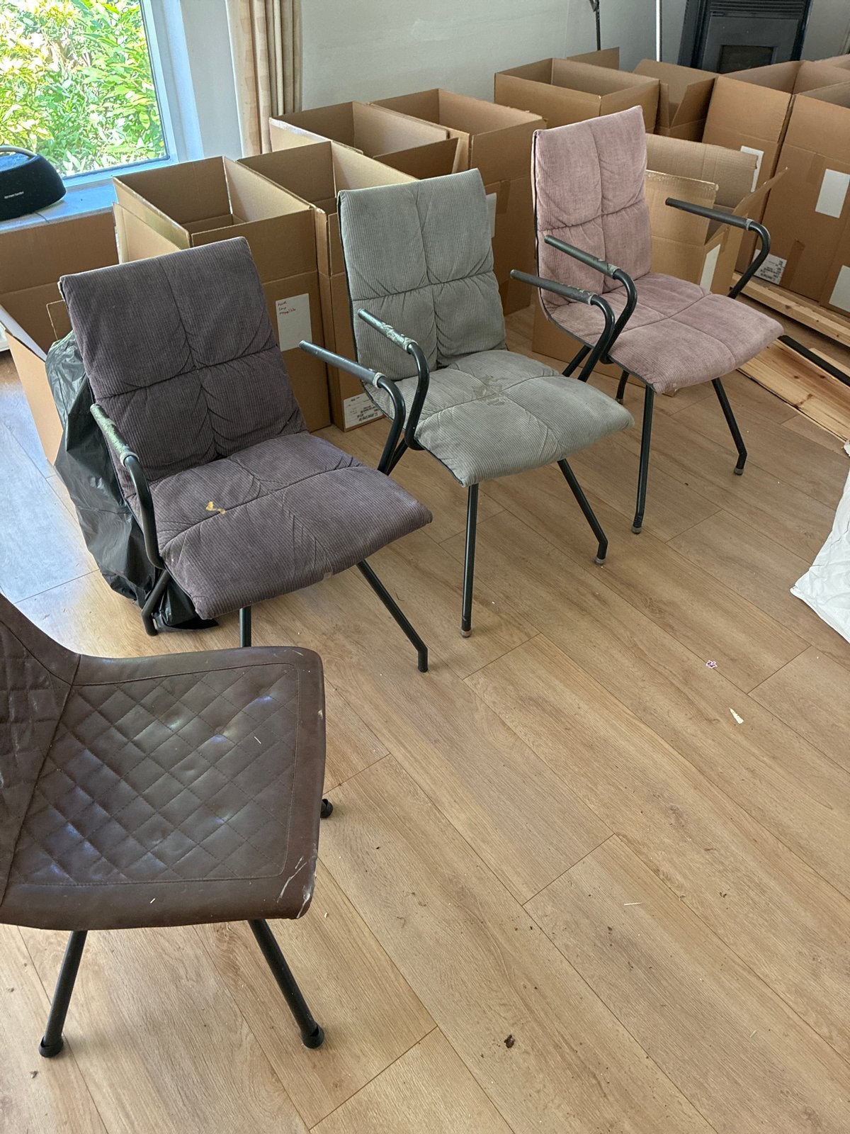 Gratis ophalen: 4 stoelen, Ophalen, Gebruikt, Overige kleuren, Vier
