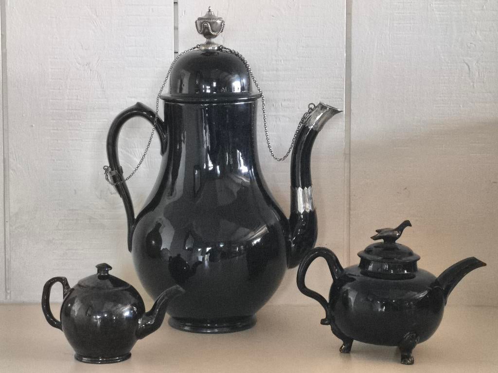 Antiek aardewerk Namur koffiepot theepot en trekpotje, Antiek en Kunst, Antiek | Keramiek en Aardewerk, Ophalen of Verzenden