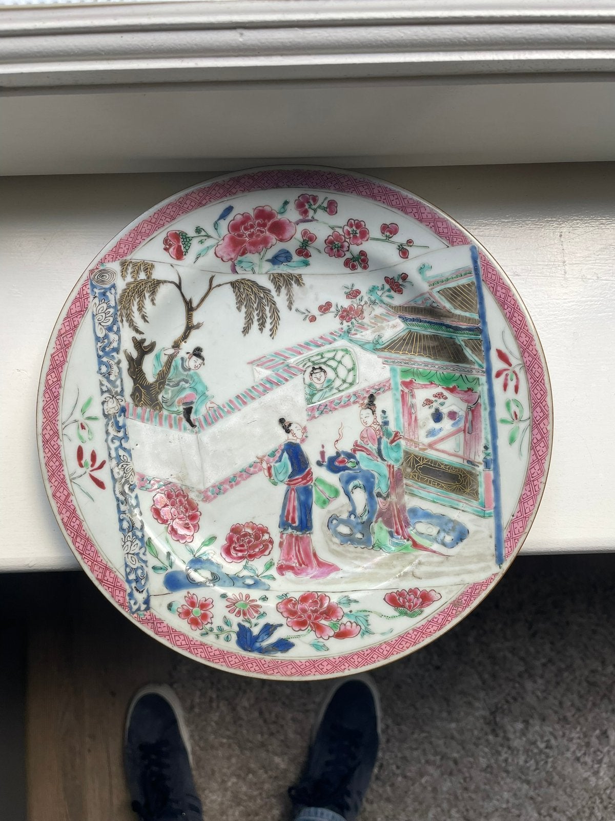 Chinees porselein - yonzheng bord, Antiek en Kunst, Ophalen of Verzenden