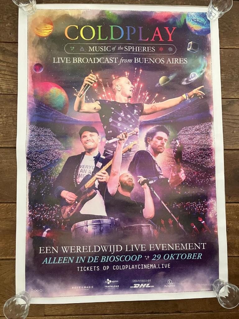 Coldplay orginele poster, Ophalen of Verzenden, Zo goed als nieuw, Film, Poster