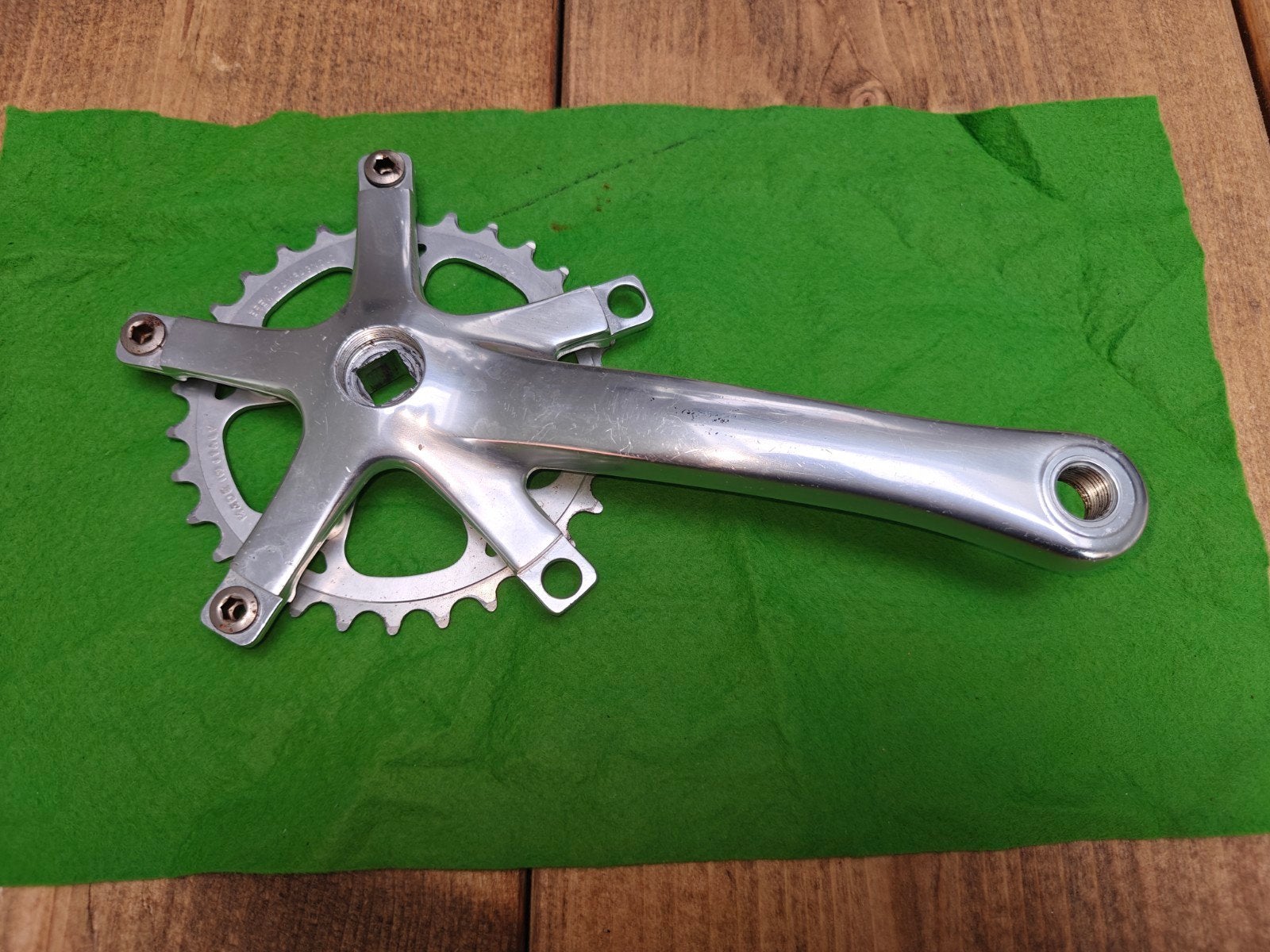 Rechter campagnolo tripple crankarm met binnenblad, Fietsen en Brommers, Ophalen of Verzenden