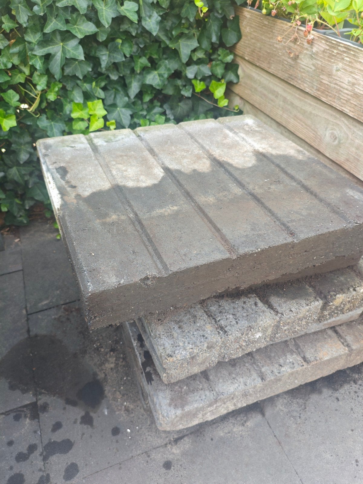 Gebruikte opsluitband voor border of plantenbak., Tuin en Terras, Tegels en Klinkers, Ophalen, Gebruikt, Overige typen, Minder dan 5 m²