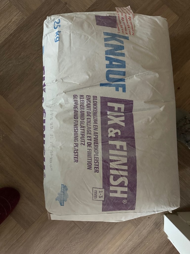 Fix and finish pleister 50kg, Ophalen, Wit, Nieuw, Beits