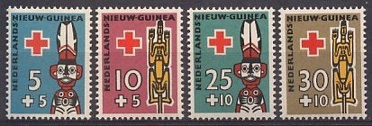 Ned Nieuw Guinea 49/52 postfris Rode Kruis 1958, Verzenden, Postfris, Nieuw-Guinea