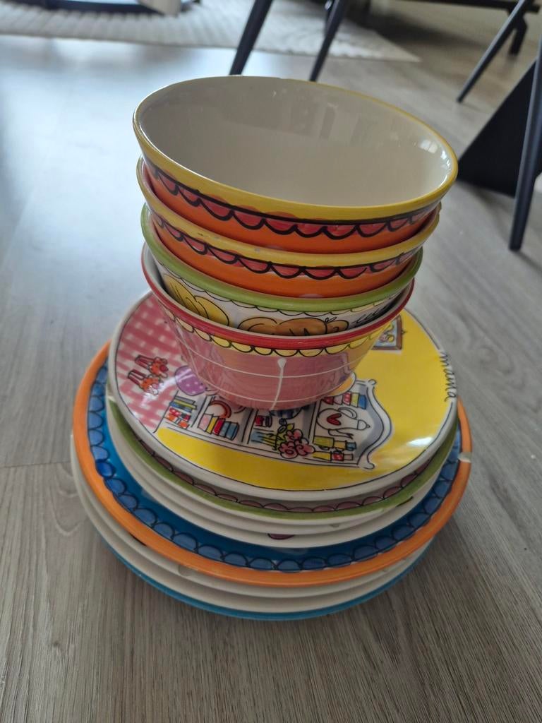 Blond Amsterdam servies - Gebruikt, Huis en Inrichting, Keuken | Servies, Ophalen, Gebruikt, Aardewerk, Blond Amsterdam