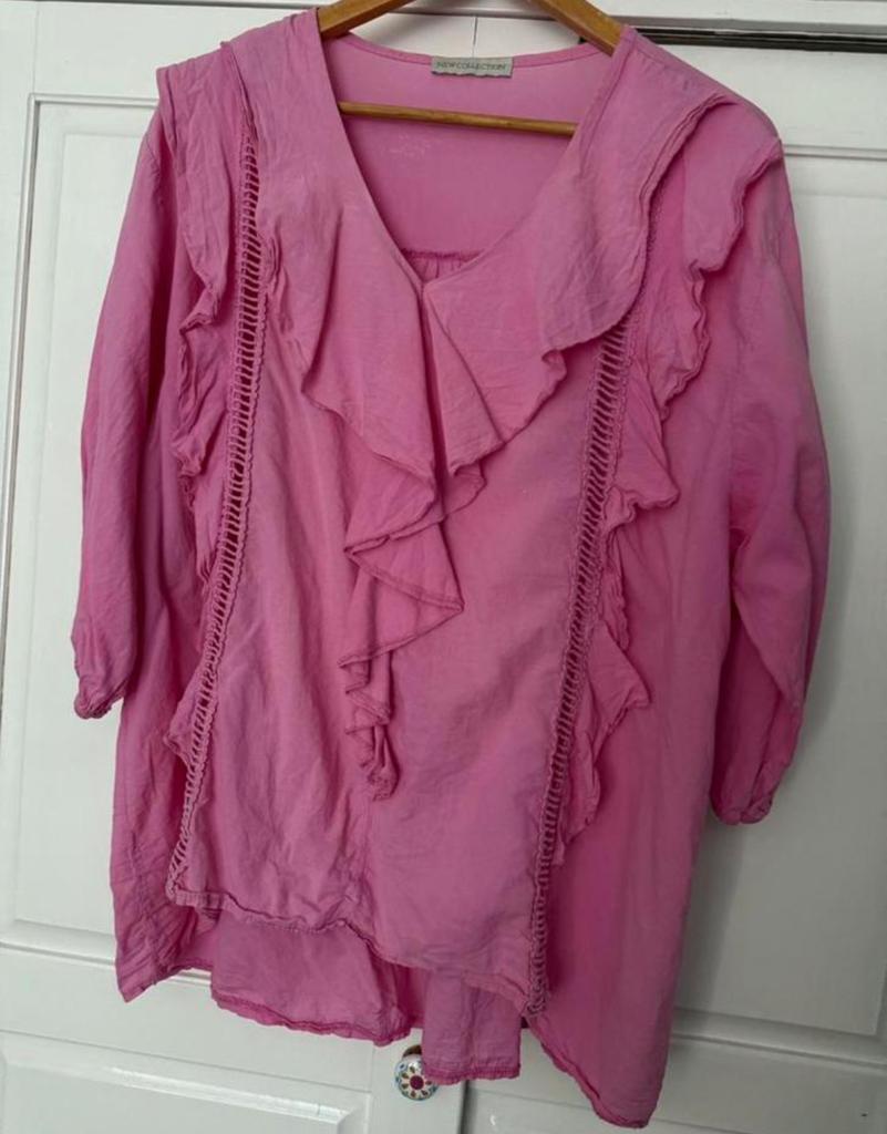 Roze Ibiza Blouse One Collection - Maat 44-48, Kleding | Dames, Grote Maten, Ophalen of Verzenden, Zo goed als nieuw, Roze