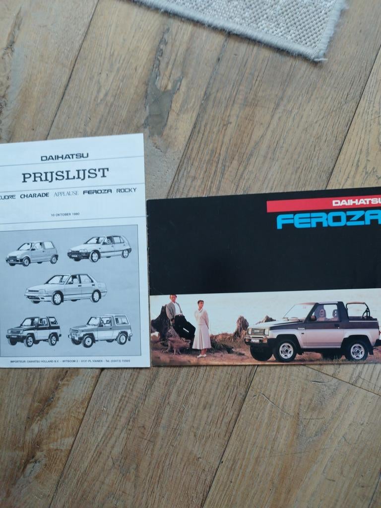 Daihatsu Feroza brochure en prijslijst 1990, Ophalen of Verzenden, Zo goed als nieuw, Daihatsu
