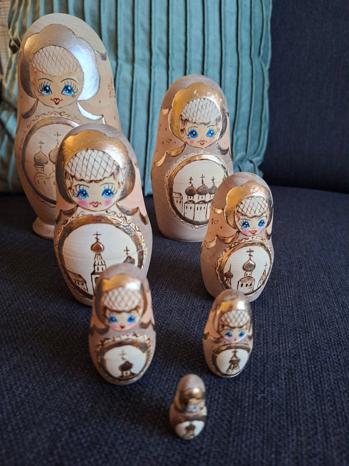 Set van 7 Matroesjka poppen - Handgeschilderd, Verzamelen, Verzenden