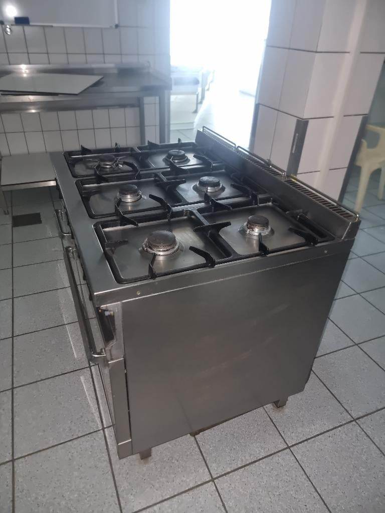 Professioneel gasfornuis, Ophalen, Gebruikt, 75 cm of meer, Zwart