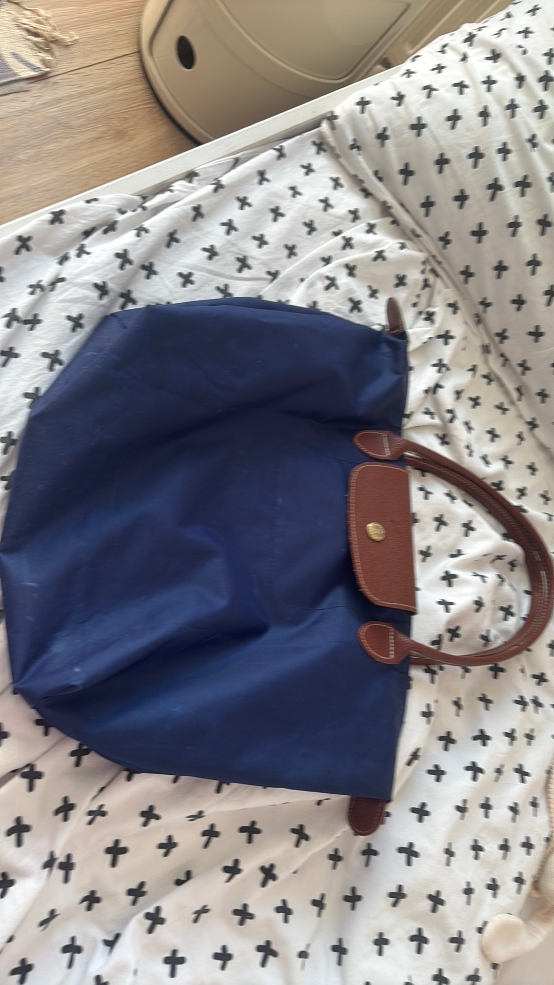 Longchamp tas blauw, Ophalen, Zo goed als nieuw, Blauw, Handtas