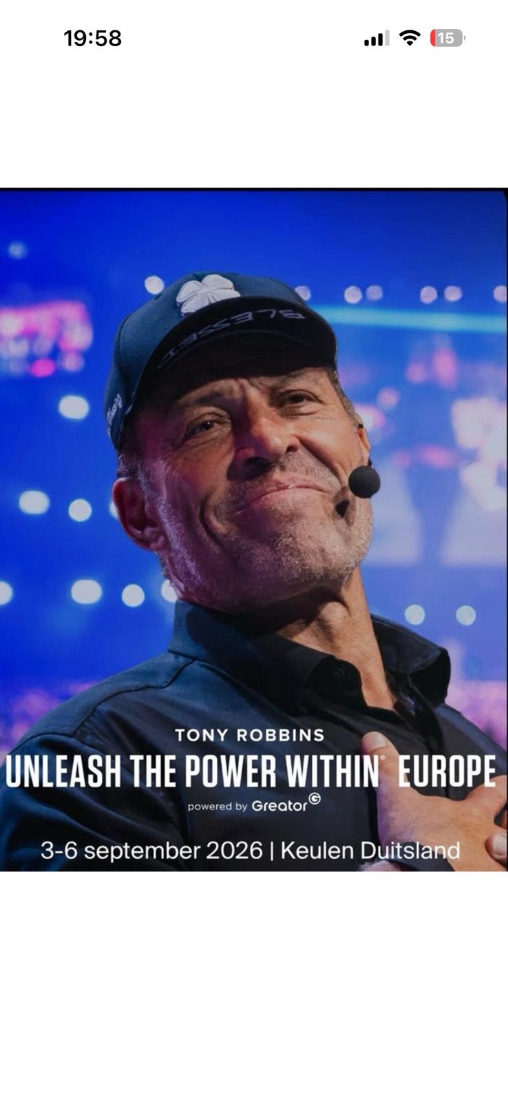 Tony Robbins - Unleash the Power Within Europe 2026, Tickets en Kaartjes, Drie personen of meer