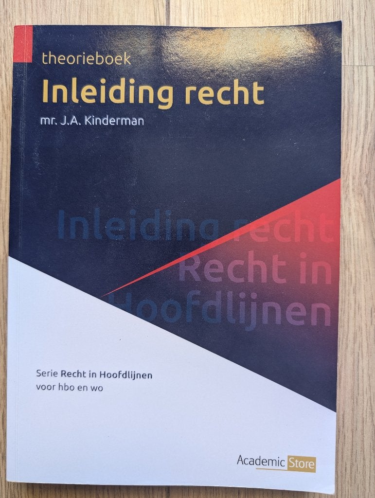 Inleiding Recht, Boeken, Gamma, Onbekend, Gelezen, HBO