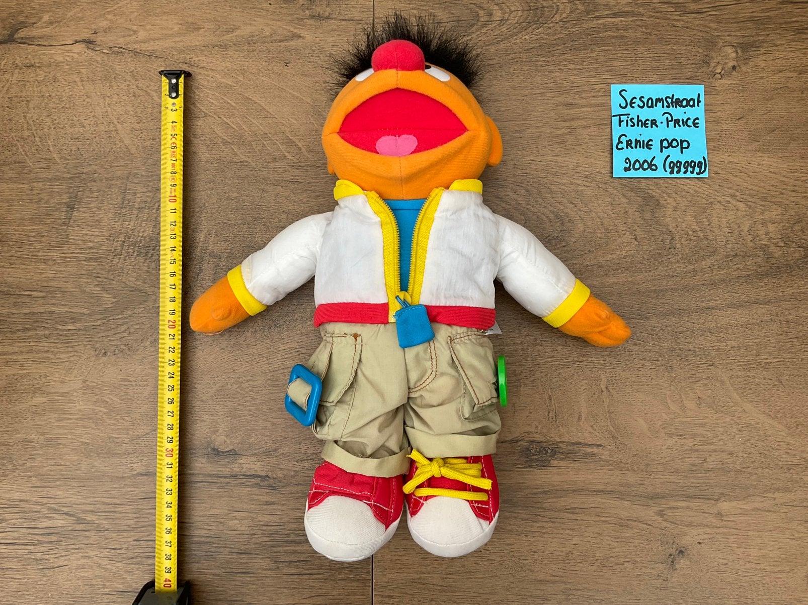 Zgan en werkende Fisher-Price Sesamstraat Ernie pop geluid, Ophalen, Overige figuren, Zo goed als nieuw, Beeldje of Figuurtje