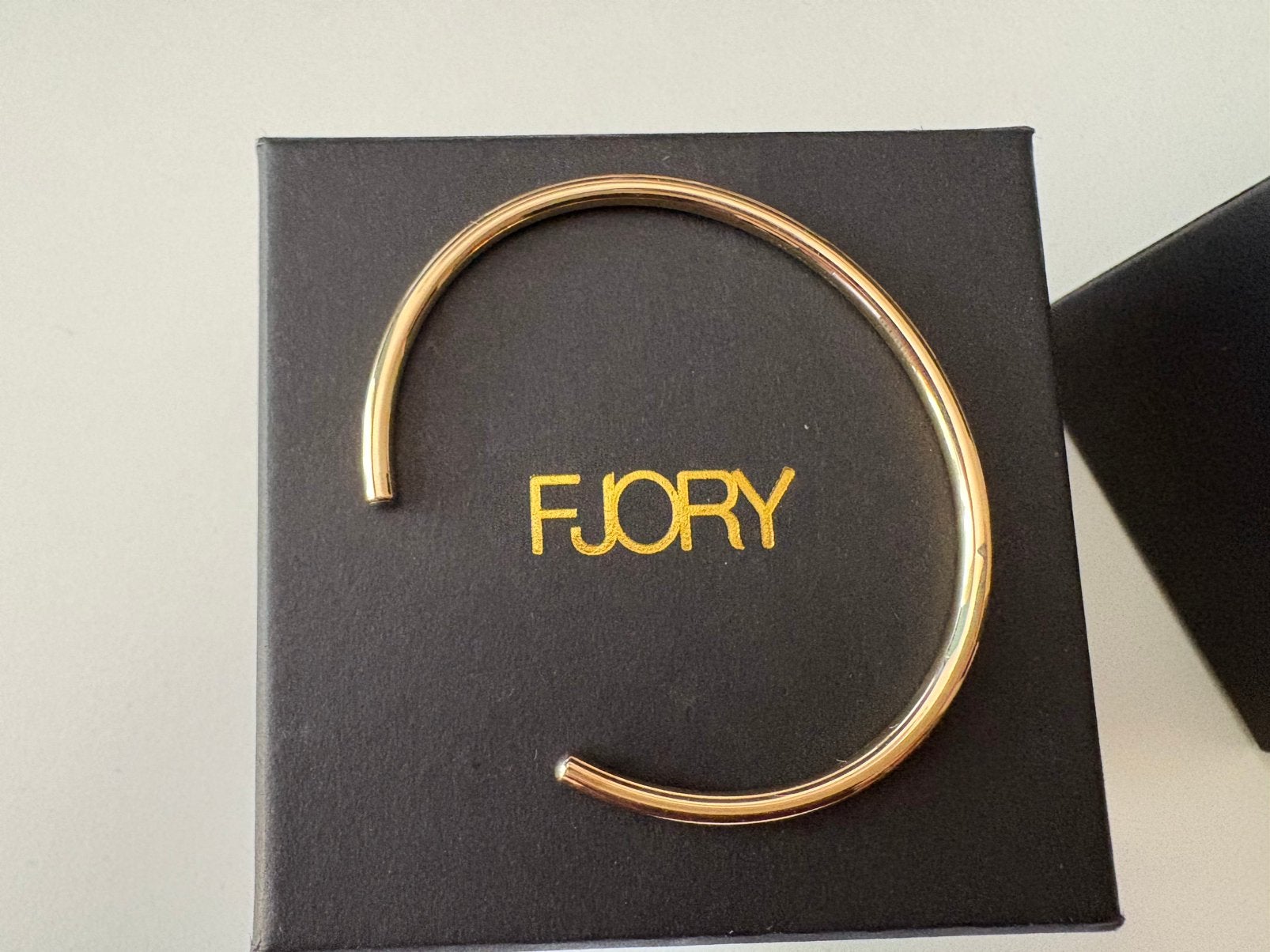 Fjory bangle 14k met zilveren kern, Ophalen, Zo goed als nieuw, Zilver, Goud