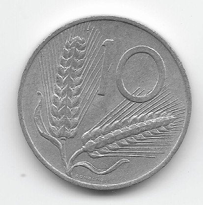 Italië 10 lire 1971 KM# 93, Verzenden, Italië, Losse munt