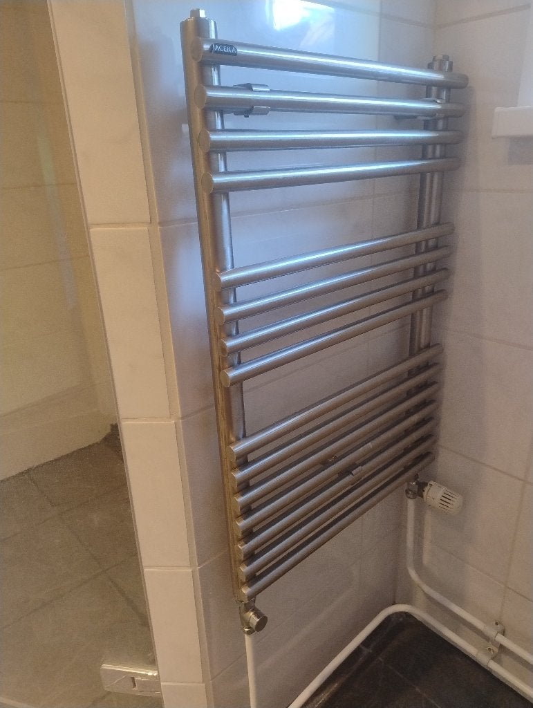 Haceka design-handoek radiator RVS, Ophalen, 30 tot 80 cm, Gebruikt, Radiator