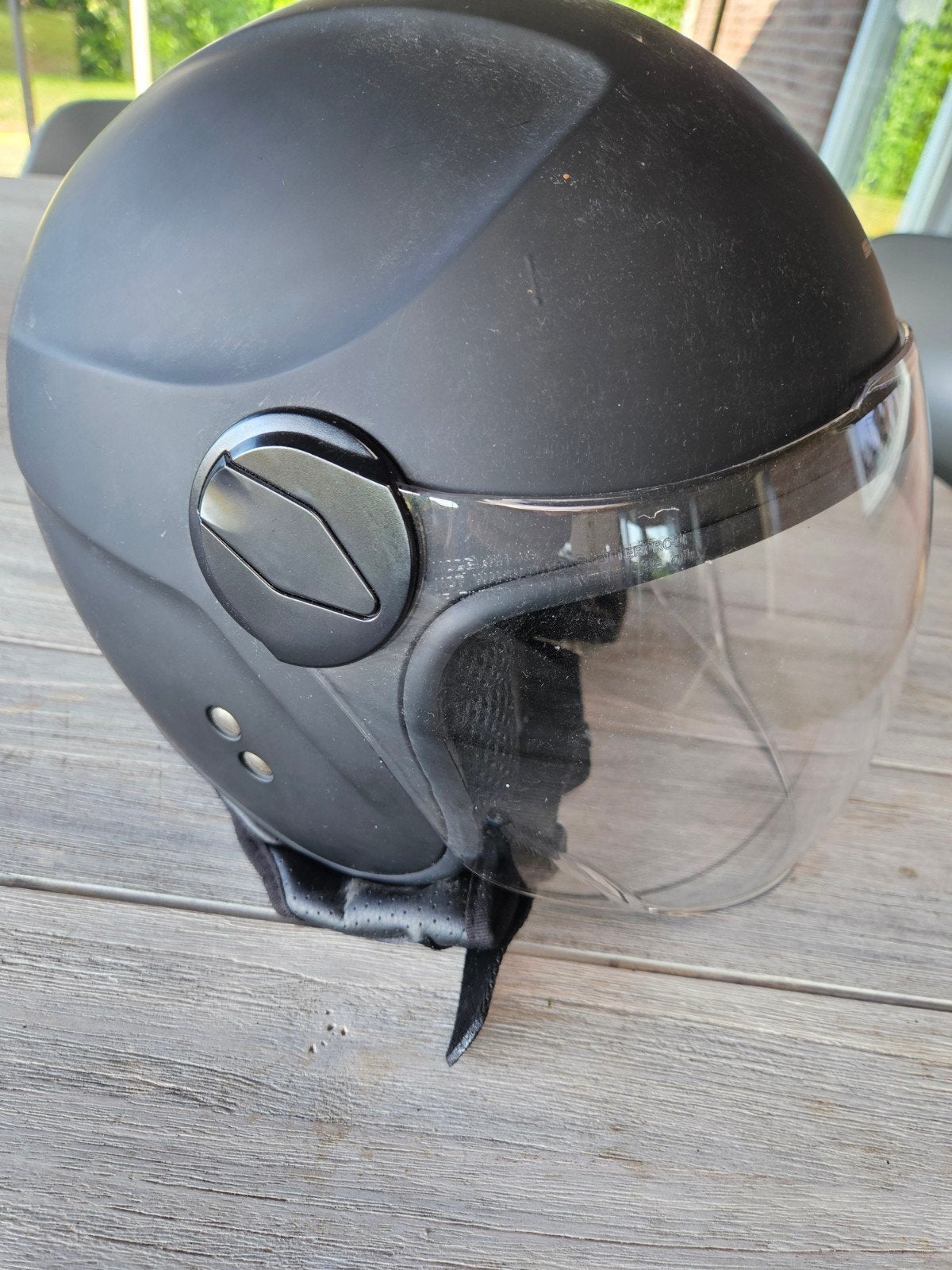 Zwarte Jethelm Maat M (57-58) - ECE R 22.06 Gekeurd, Fietsen en Brommers, Brommerhelmen, Ophalen of Verzenden, Medium, Overige merken