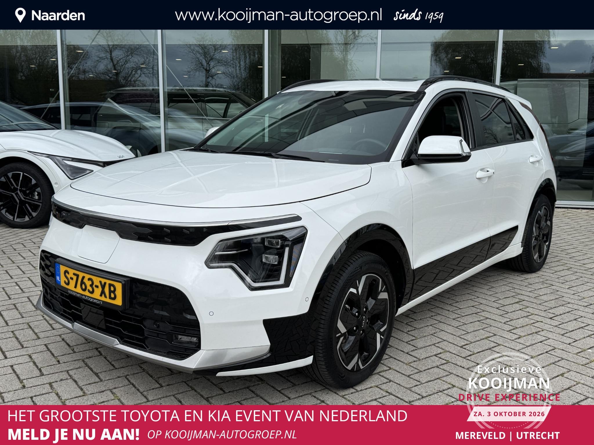 Kia Niro EV ExecutiveLine 64.8 kWh Zeer compleet uitgevoerd, Auto's, Gebruikt, 750 kg, 1657 kg, Wit