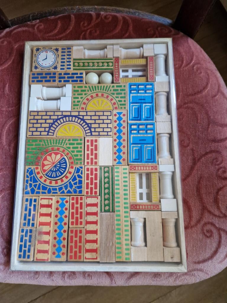 Vintage blokkendoos jaren 50 ?, Antiek en Kunst, Antiek | Speelgoed, Ophalen of Verzenden