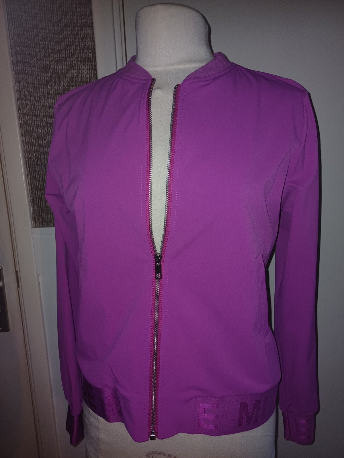 Mi Piace Travel Bomberjack met Logoband Orchid Maat M, Maat 38/40 (M), Mp, Paars, Nieuw